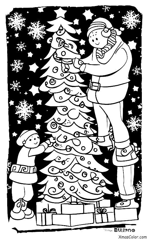 Navidad / Zumbador: Bumble decorando un árbol de navidad